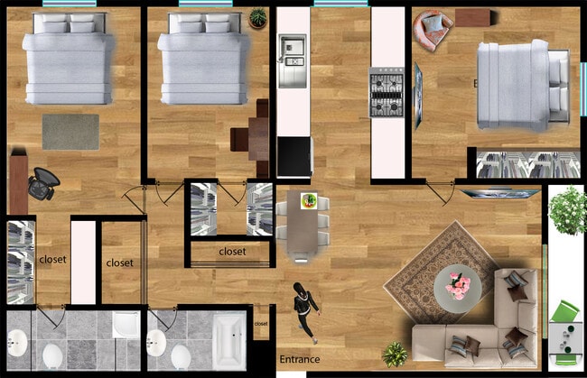 Floor plan - Bedford Apartments