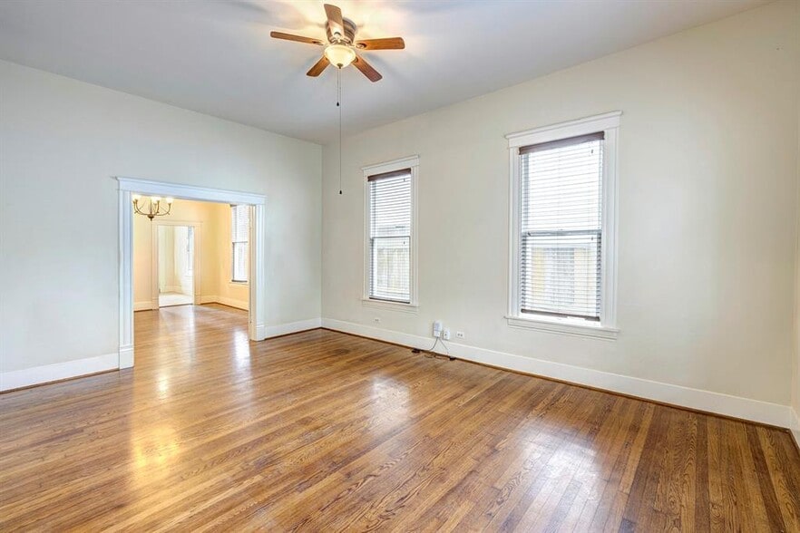 Living room looking into dinning room - 306 Dennis St