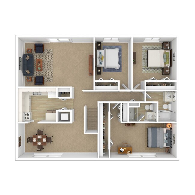 3 Beds | 2 Baths | 1,550 sq ft - Chateau De Ville