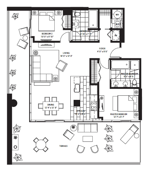 2BR/2BA - Signature Place Tower