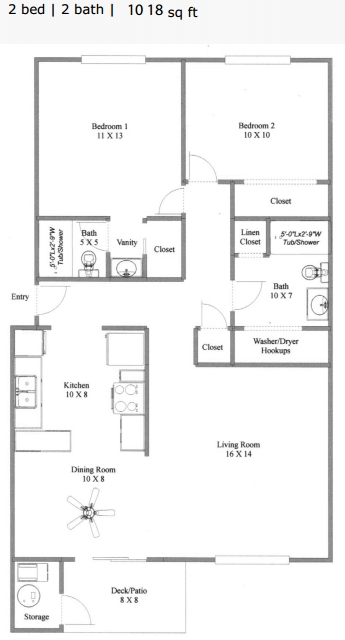 2BR/2BA - Wellington Estates