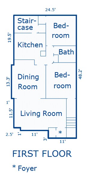 Layout of the 1st Floor - 5706 N Bay Ridge Ave