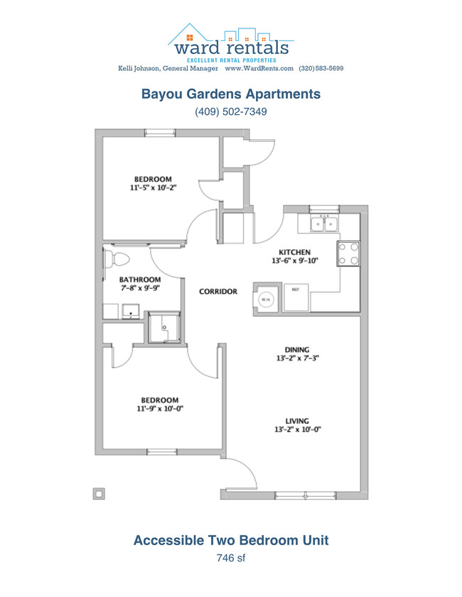 Floorplan - Bayou Gardens Apartments