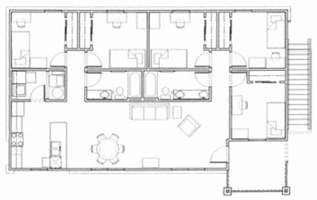 5 bed/2 bath premium floorplan - Campus Village Flint