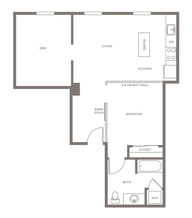 A05 - One Bedroom with Den - Modera Lofts