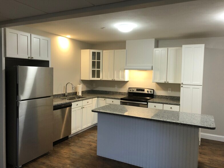 Kitchen with Island, Granite Counter Tops and Stain less Steel Appliances, Electric Stove - 1 Davis Ln