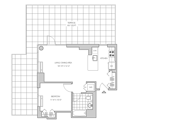 1BR/1BA Terrace- Residence M - The Maximilian