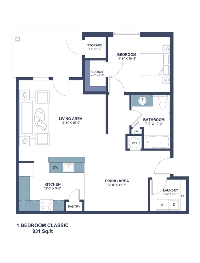 Floorplan - The Commons Apartments