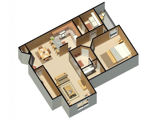 Floorplan - Oak Hollow Apartments