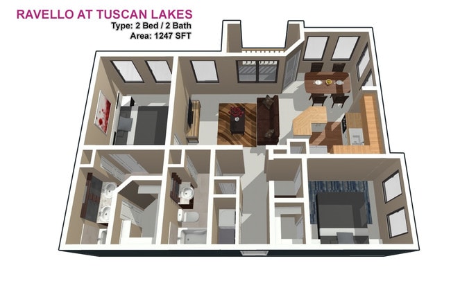 2 BED / 2 BATH - Ravello at Tuscan Lakes