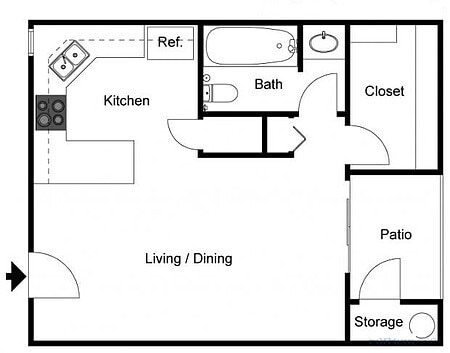 Cambridge studio.jpg - Cambridge Village Apartments
