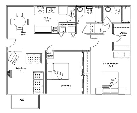 2BR/2BA - East Gate Apartments