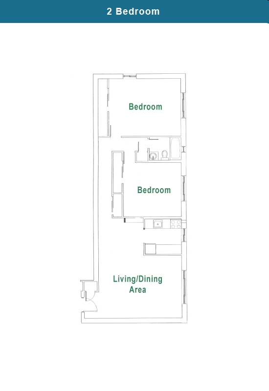 2BR/1BA - The Cambridge Apartments