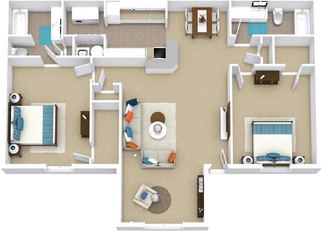 Floorplan - Villas 52 Apartments