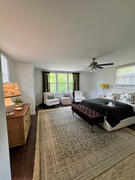 Large master bedroom with view of backyard. - 45 Hartweg Ave