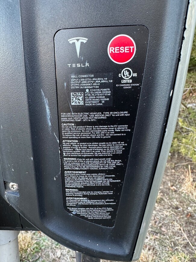 Level 2 TESLA charger (charges 32 mph) - 4804 Friends School Rd