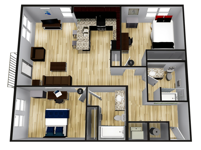 Floorplan - QUARTERS BLOOMINGTON