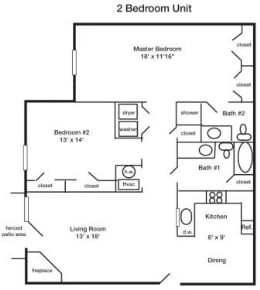 2BR/2BA - xWhispering Oaks