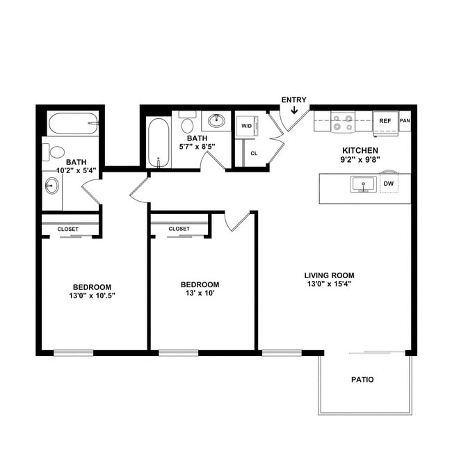 Floorplan - Harwood Flats