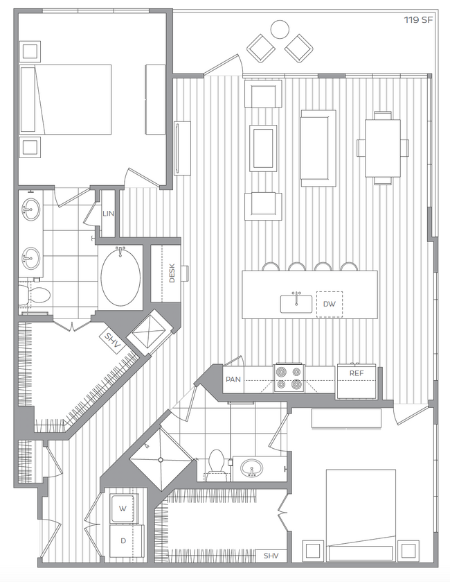 S: 2 bed / 2 bath - Hanover Parkview