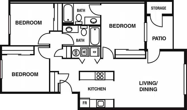 3BR/2BA - Willow Springs