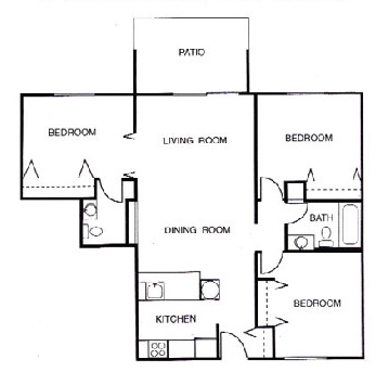 3BR/1.5BA - Hilldale Garden Apartments