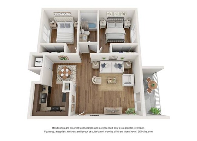 Floorplan - Country Woods Apartments