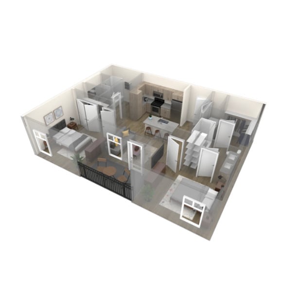 Two Bedroom - Two Bath - Trailhead at Chamizal - NOW LEASING