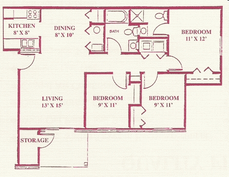 3BR/2BA - Orchard Place Apartments