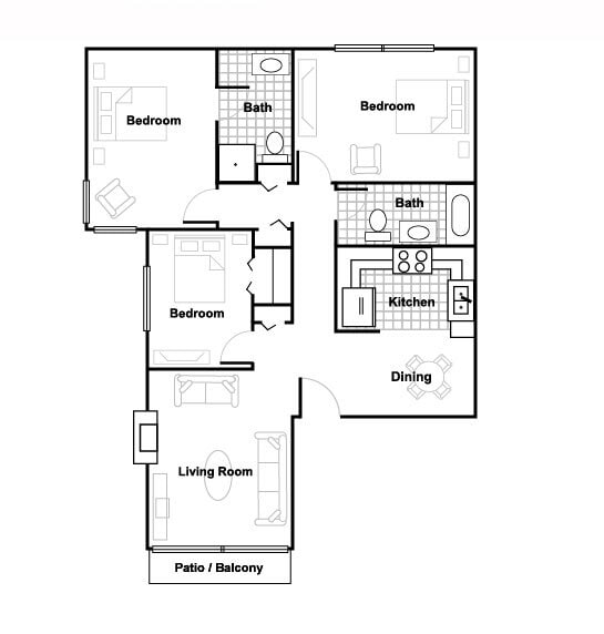 Floorplan - Kashmir Apartments