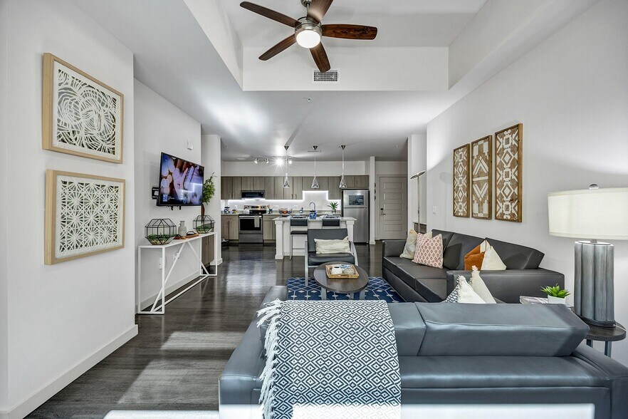 Model-Living Room - Aspire Tucson: Off-Campus Student Housing