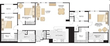 3BR/2BA - The Oaks Apartment Homes