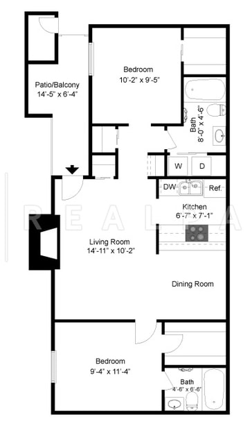 2BR/2BA - The Savoy Apartments