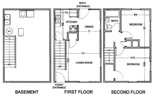2BR/1BA - Allan Court Townhomes