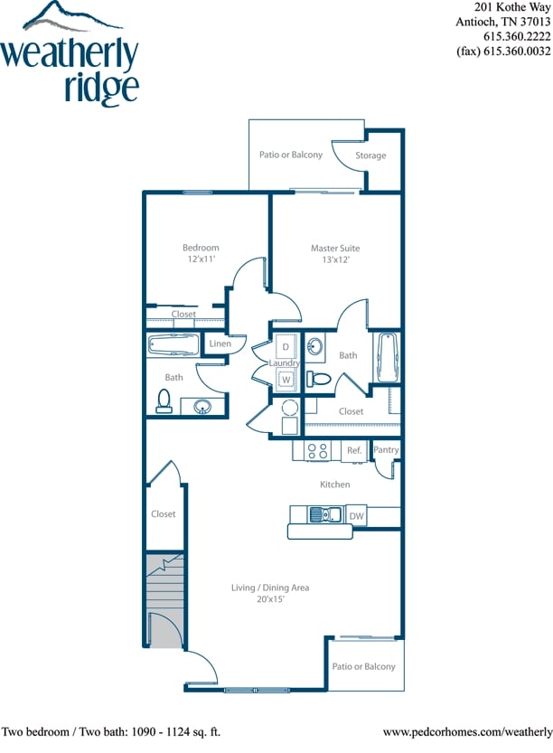2BR/2BA - WEATHERLY RIDGE I