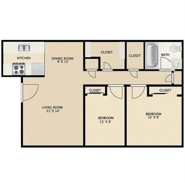 Floorplan - Sky Landing Apartments