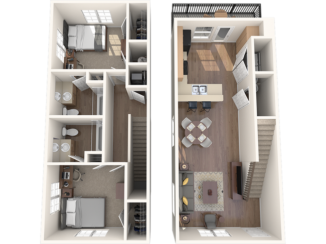 2 Bedroom Townhome - Wildwood Baton Rouge