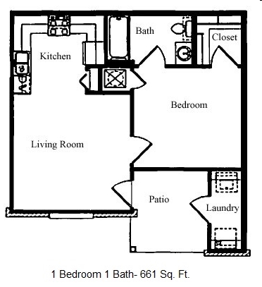 1BR/1BA - Residences at West Memphis