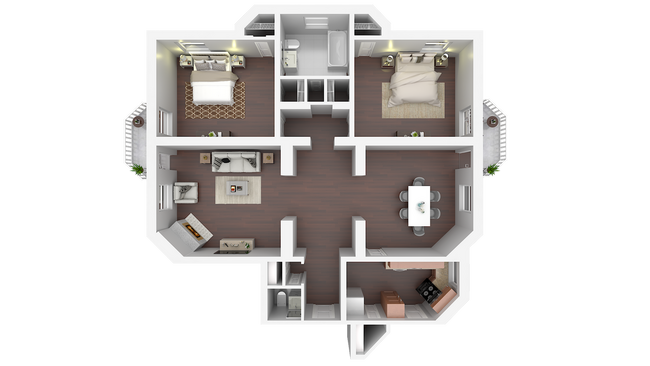 Flat 202 Floor Plan - Clermont Condominiums