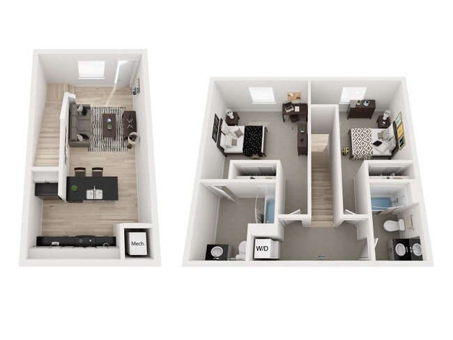 2BR, 2BA - B4 Floor Plan - Aero