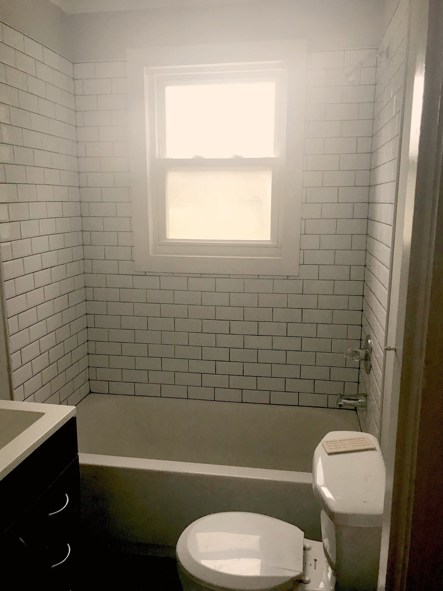 Renovated Bath with Subway Tile Surround - 2200 Claylick Road