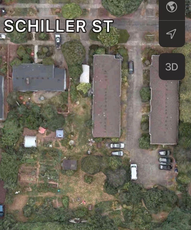 satellite view - 5310 SE Schiller Street