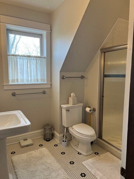 West Facing Bathroom with walk in shower with seat - 1228 Forest Ave
