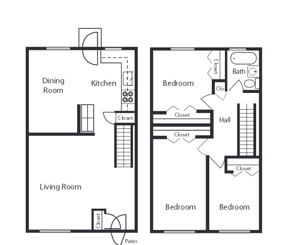 3BR/1BA - Browns Woods Apartments