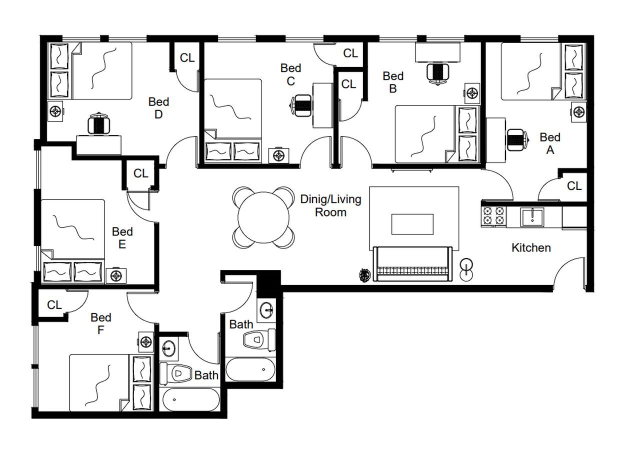 Building Photo - Private bedroom in 6 bed/2 bath Home