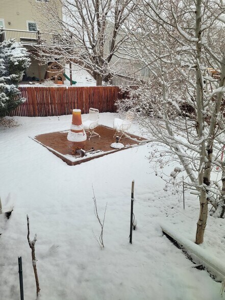 Backyard Patio area with Chimenea - 8119 Maple Dr