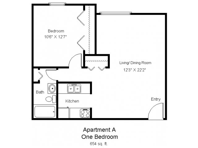 1BR/1BA - Fairview Apartments