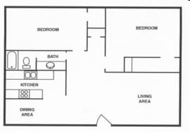 2BR/1BA - Southpointe Apartments