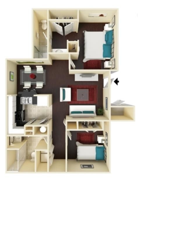 Two Bedroom, Two Bath - Paseo del Sol