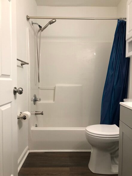 Renovated full bath with new tub and surround. - 261 Simpson Ave